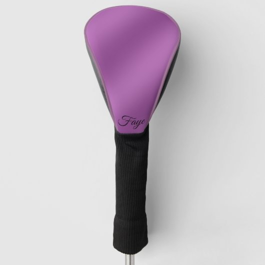 Moderne, eenvoudig stevige paarse gradiëntgolven golfheadcover (Voorkant)