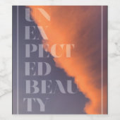 Moderne, eenvoudig, strak ontwerp van Unexpected B Wijn Etiket (Enkel label)