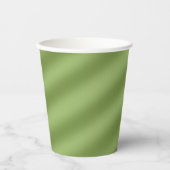 Moderne, eenvoudig vast, groen verloopgolven papieren bekers (Voorkant)