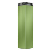 Moderne, eenvoudig vast, groen verloopgolven thermosbeker (Achterkant)