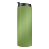 Moderne, eenvoudig vast, groen verloopgolven thermosbeker (Geroteerd rechts)