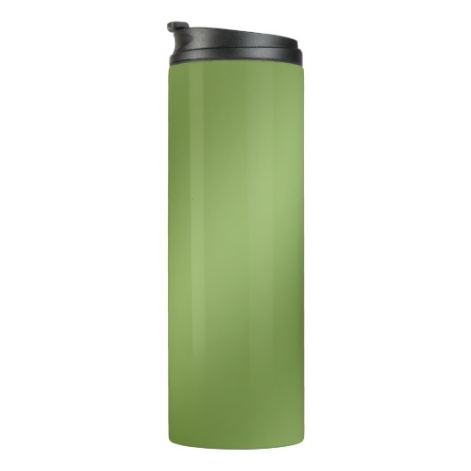 Moderne, eenvoudig vast, groen verloopgolven thermosbeker (Geroteerd rechts)