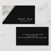 Moderne, eenvoudig, zwart visitekaartje (Voorkant / Achterkant)