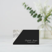 Moderne, eenvoudig, zwart visitekaartje (Staand voorkant)