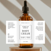 Moderne Eenvoudige 120ml Cosmetische Fles Wraparou Rechthoekige Sticker