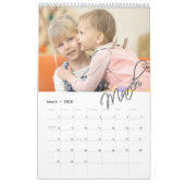 Moderne Eenvoudige 12 Maanden Familiefoto Kalender (Mar 2026)