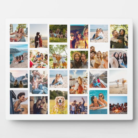 Moderne Eenvoudige 24 Fotocollage Fotoplaat (Voorkant)