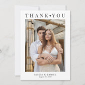 Moderne eenvoudige 2 foto bedankkaart (Voorkant)