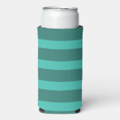 Moderne Eenvoudige 2 Tone Stripe Geometrische Fore Seltzer Blikjeskoeler (Seltzer Voorkant)