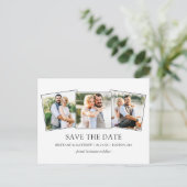 Moderne, eenvoudige 3 foto's met minimalistische b briefkaart (Staand voorkant)