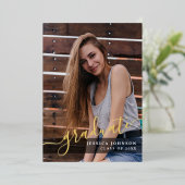 Moderne eenvoudige 4 FOTO-graduatiemechanismen voo Folie Uitnodiging (Staand Voorkant)