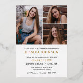 Moderne eenvoudige 4 FOTO-graduatiemechanismen voo Folie Uitnodiging (Achterkant)