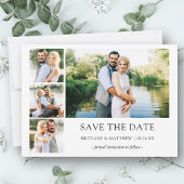 Moderne, eenvoudige 4 foto save the date