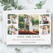 Moderne, eenvoudige 5 foto save the date