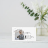 Moderne eenvoudige 5 fotocollage fotograaf visitekaartje (Staand voorkant)