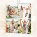 Moderne Eenvoudige Aangepaste 5 Fotocollage Keramisch Ornament<br><div class="desc">Voeg een persoonlijk tintje toe aan uw ruimte met onze Modern Simple Custom 5 Photo Collage Magnet! Met deze stijlvolle magneet kunt u zes van uw favoriete foto's laten zien, waardoor een uniek en betekenisvol ontwerp ontstaat. Perfect voor uw koelkast, kluisje of een magnetisch oppervlak, het combineert functionaliteit met een...</div>