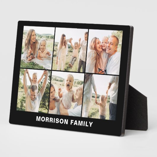 Moderne Eenvoudige Aangepaste 6 Fotocollage Fotoplaat (Zijkant)