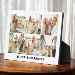 Moderne Eenvoudige Aangepaste 6 Fotocollage Fotoplaat<br><div class="desc">De Modern Simple Custom 6 Photo Collage Plaque is een prachtig ontworpen souvenir die zes gekoesterde foto's in een schone, moderne lay-out laat zien. Ideaal voor het vieren van speciale herinneringen, deze plaquette zorgt voor eenvoudige personalisatie met aangepaste tekst of familienamen, waardoor het een veelzijdig geschenk is voor elke gelegenheid....</div>