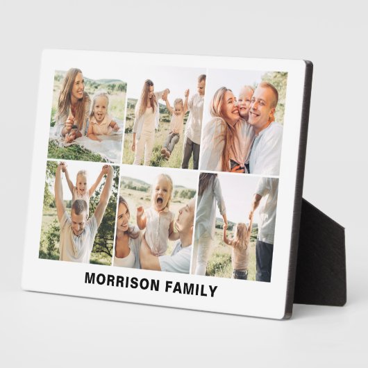 Moderne Eenvoudige Aangepaste 6 Fotocollage Fotoplaat (Zijkant)