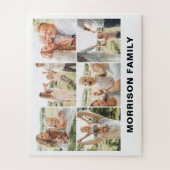 Moderne Eenvoudige Aangepaste 6 Fotocollage Legpuzzel (Verticaal)