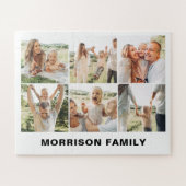 Moderne Eenvoudige Aangepaste 6 Fotocollage Legpuzzel (Horizontaal)