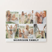 Moderne Eenvoudige Aangepaste 6 Fotocollage Legpuzzel (Horizontaal)