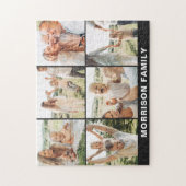 Moderne Eenvoudige Aangepaste 6 Fotocollage Legpuzzel (Verticaal)