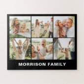 Moderne Eenvoudige Aangepaste 6 Fotocollage Legpuzzel (Horizontaal)