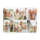 Moderne Eenvoudige Aangepaste 6 Fotocollage Magneet (Horizontaal)