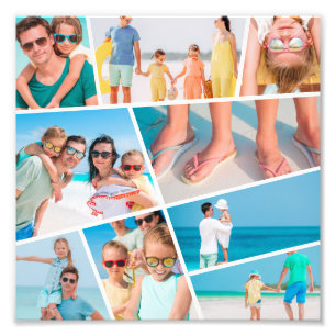 Moderne, eenvoudige, aangepaste 9 Afbeeldingen, co Foto Afdruk