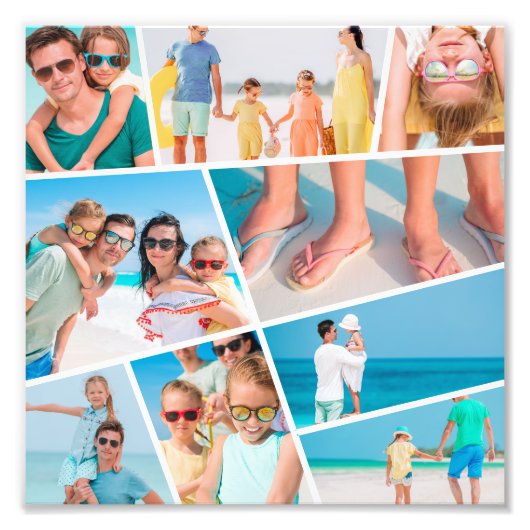 Moderne, eenvoudige, aangepaste 9 Afbeeldingen, co Foto Afdruk (Voorkant)