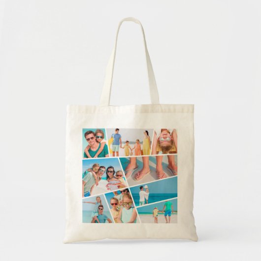 Moderne, eenvoudige, aangepaste 9 Afbeeldingen, co Tote Bag (Voorkant)