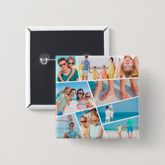 Moderne, eenvoudige, aangepaste 9 Afbeeldingen, co Vierkante Button 5,1 Cm (Voorkant /achterkant)