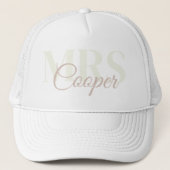 Moderne Eenvoudige Aangepaste Bruid Naam | Licht C Trucker Pet (Voorkant)