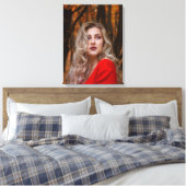 Moderne Eenvoudige Aangepaste Enkele Foto Canvas Afdruk (Insitu (Slaapkamer))