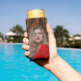 Moderne Eenvoudige Aangepaste Enkele Foto Seltzer Blikjeskoeler