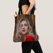 Moderne Eenvoudige Aangepaste Enkele Foto Tote Bag (Dichtbij)