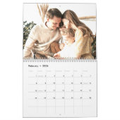 Moderne Eenvoudige Aangepaste Familie Foto 2024 Pl Kalender (Feb 2026)