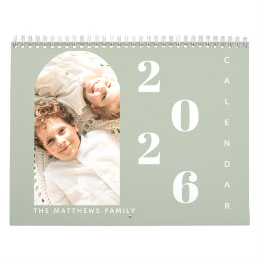 Moderne Eenvoudige Aangepaste Familie Foto 2024 Pl Kalender (Hoes)