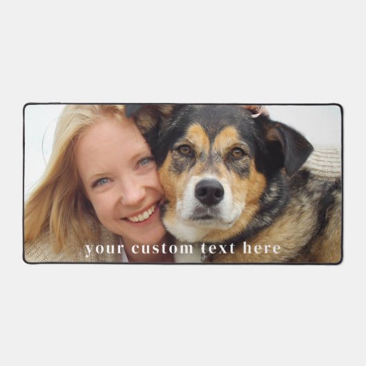 Moderne, eenvoudige aangepaste foto aangepast bureaumat (Voorkant)