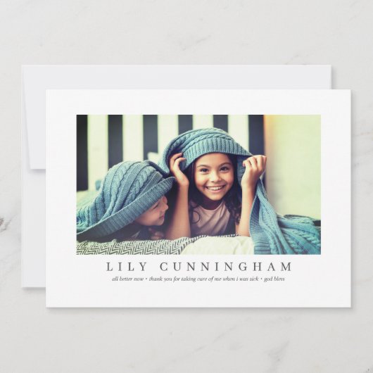 Moderne Eenvoudige Aangepaste Foto Bedankt Verplee (Voorkant)