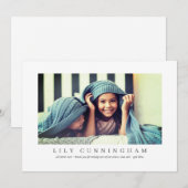 Moderne Eenvoudige Aangepaste Foto Bedankt Verplee (Voorkant / Achterkant)