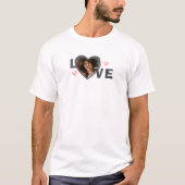 Moderne Eenvoudige Aangepaste Foto Liefdeshart T-shirt (Voorkant)