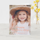 Moderne Eenvoudige Aangepaste Foto Moederdag Groet Kaart (Gele Bloem)