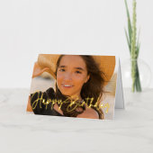 Moderne Eenvoudige aangepaste foto op zaterdag Folie Wenskaart (Voorkant)