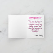 Moderne Eenvoudige Aangepaste Foto Verjaardag Kaart (Binnen)