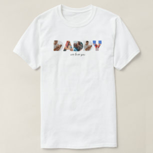 Moderne Eenvoudige Aangepaste Fotosamenstelling DA T-shirt
