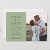 Moderne, eenvoudige, aangepaste fotosessie voor gr save the date (Voorkant)