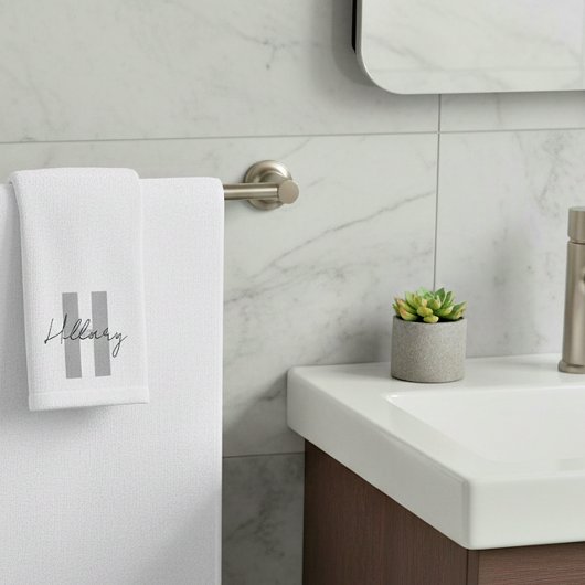 Moderne eenvoudige aangepaste gepersonaliseerde handdoek