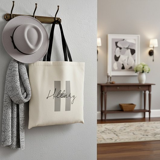 Moderne eenvoudige aangepaste gepersonaliseerde tote bag